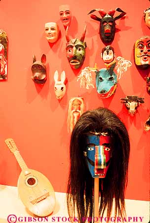 Stock Photo #11465: keywords -  antonio art artistic craft crafts display displays exhibit exhibits handmade mask masks museum museums of san texas vert