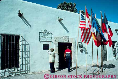 Stock Photo #11467: keywords - adobe antonio building flags governors historic history horz museum old palace san site spanish texas