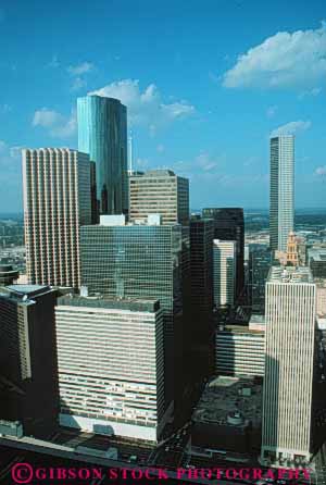 Stock Photo #7557: keywords - america american architecture building buildings business center cities city cityscape cityscapes downtown houston modern new office skyline skylines texas urban usa vert west