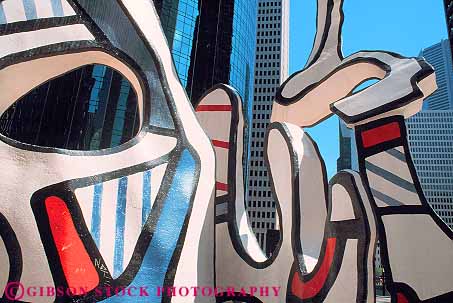 Stock Photo #11886: keywords - abstract abstractions art downtown horz houston public sculpture texas urban