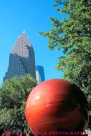 Stock Photo #11891: keywords - abstract architecture ball balls building circle circular downtown high houston office rise round sculpture shape shapes sphere spheres spherical texas vert