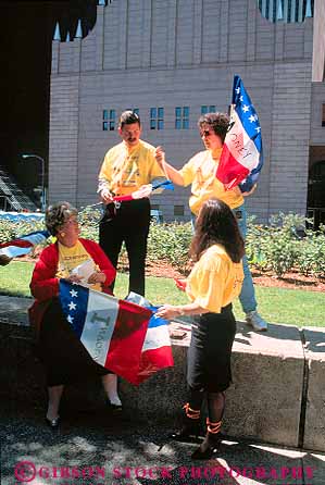 Stock Photo #11899: keywords - america annual event gathering group groups houston men shirts social team texas vert walk women yellow