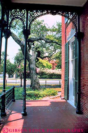 Stock Photo #17405: keywords -  architecture ashton attraction brick building design galveston historic history home house iron mansion mansions of old porch porches style texas tourist vert victorian villa vintage wrought