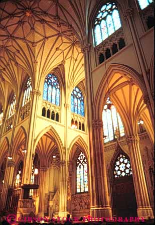 Stock Photo #9087: keywords -  arch architecture buildings cathedral cathedrals ceiling church churches city downtown glass gothic high interior new patricks saint st st. stained urban vaulted vert window york