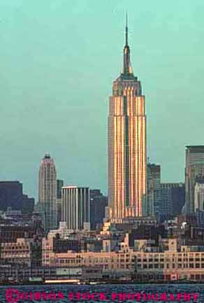 Stock Photo #9089: keywords -  building buildings city downtown dusk empire famous high landmark new office state tall urban vert york