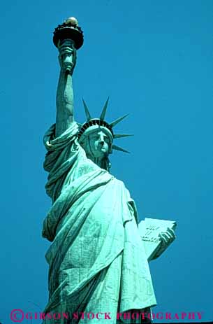 Stock Photo #3525: keywords -  americana city cooperation freedom gift liberty national new of patriot patriotism spirit states statue symbol united unity vert york