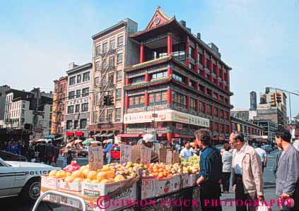 Stock Photo #9127: keywords -  asian buy buyers buying chinatown chinese city community ethnic farmer food horz market markets merchandise minority new produce retail sell selling sidewalk store york