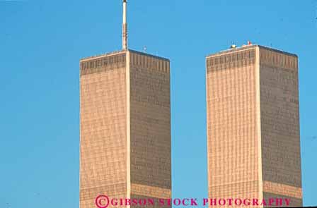 Stock Photo #9138: keywords -  architecture building buildings center city cube downtown high highrise horz metal modern new of office pair rectangle rectangles side skyscraper skyscrapers square steel tall tallest tops trade two world york