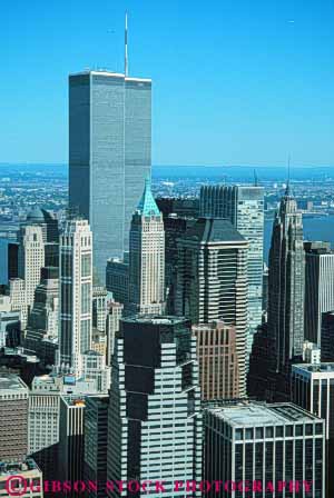 Stock Photo #7563: keywords -  aerial america american architecture building buildings business center cities city cityscape cityscapes downtown modern new office river skyline skylines urban usa vert york