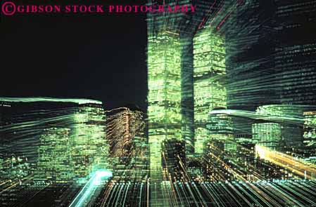 Stock Photo #7576: keywords -  abstract abstracts america american architecture building buildings business center cities city cityscape cityscapes downtown effect effects horz light lighting lights modern new night office skyline skylines special streak streaked streaks urban usa york zoom