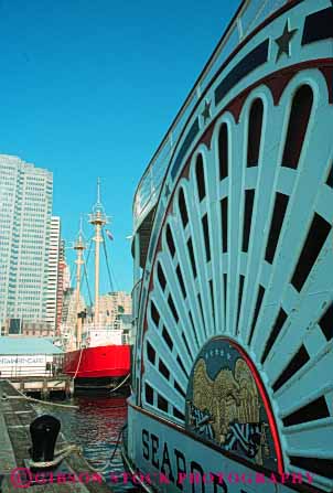 Stock Photo #9145: keywords -  city float floating historic maritime museum museums new old port seaport ship shipping ships south street vert waterfront york