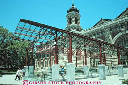 Stock Photo #9149: keywords -  american attraction city commemorate ellis harbor historic history horz immigrants immigrate immigration island islands memorial memorials monument monuments new site tourist york