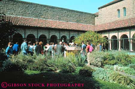 Stock Photo #9154: keywords -  arch arches architecture art city cloisters design gothic group groups horz masonry metropolitan museum museums new of stone style tour tourist tourists tours york