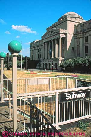 Stock Photo #9160: keywords - architecture brooklyn building buildings city entrance museum museums new subway vert york