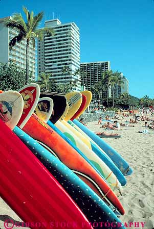 Stock Photo #11740: keywords - beach coast coastal colorful destination hawaii oahu ocean recreation resort resorts shore shoreline surfboards travel tropical vacation vert waikiki