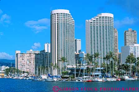 Stock Photo #7578: keywords -  america american apartment architecture beach building buildings business center cities city cityscape cityscapes coast coastal condo condominium condos destination downtown hawaii horz island modern new oahu ocean office resort sea shore shoreline skyline skylines travel tropical urban usa vacation waikiki