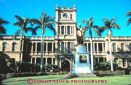 Stock Photo #8622: keywords -  beach beaches building coast coastal commemorate commemorates commemorative destination hawaii hawaiian honolulu horz island islands judiciary kameha king marine maritime meha memorial oahu ocean resort resorts sea seashore seawater shore shoreline statue statues surf travel tropical usa vacation water