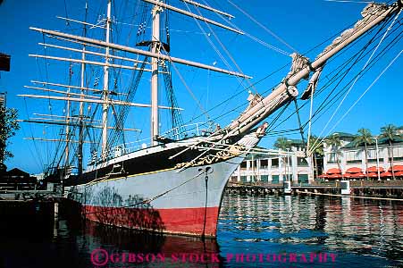 Stock Photo #13104: keywords -  antique clyde design dock falls going hawaii hawaiian historic honolulu horz island islands maritime museum museums oahu ocean of old restored sail sailboat sailing schooner ship ships squarerigger tradition traditional tropical vintage wharf wood wooden