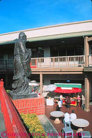 Stock Photo #8627: keywords -  center chinatown chinatowns chinese cultural culture destination ethnic hawaii hawaiian honolulu island islands mall minority oahu plaza resort resorts shops statue store stores travel tropical usa vacation vert