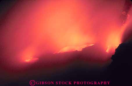 Stock Photo #11356: keywords -  abstract abstraction abstracts big boiling cloud earth eerie flowing geologic geological geology glow glowing hawaii heat heated horz hot into island lava mist misty moisture mood moody national nature night ocean orange park red science sea seawater steam vapor volcanic volcano volcanoes volcanos water