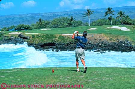 Stock Photo #8644: keywords -  beach beaches big coast coastal destination er golf golfing hawaii hawaiian hole horz island islands kea man marine maritime mauna men ocean play player players playing recreation resort resorts sea seashore seawater shore shoreline sport surf three travel tropical usa vacation water