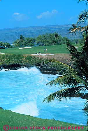 Stock Photo #13143: keywords -  big coast coastal cove destination game golf golfer golfers golfing hawaii hawaiian hole island islands kea leisure mauna number ocean outdoor outside play playing recreation resort resorts sea shore shoreline sport surf travel vacation vert water wave waves