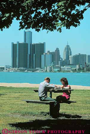 Stock Photo #12230: keywords - alone belle couple couples detroit island isle michigan people picnic picnics privacy private recreation season solitary solitude summer vert
