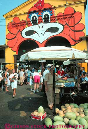Stock Photo #12250: keywords - art bird detroit eastern market markets michigan mural murals outdoor outside painting people produce shop shoppers shopping vert