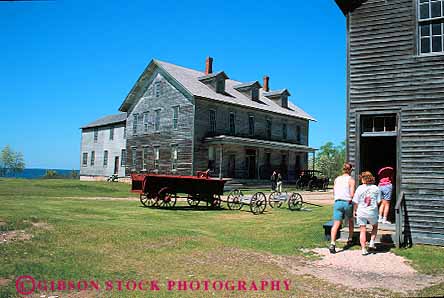Stock Photo #13212: keywords -  buildings fayette great historic horz lakes michigan midwest old park parks peninsula people region state stone tour tourists tours upper visitor visitors
