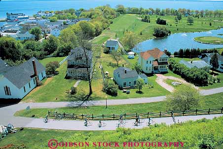 Stock Photo #12062: keywords -  attraction bicycle bicycles bicycling bicyclists bike bikers bikes biking country countryside destination elevate elevated group groups horz island islands mackinac michigan of overview people resort resorts rural tourist town travel view