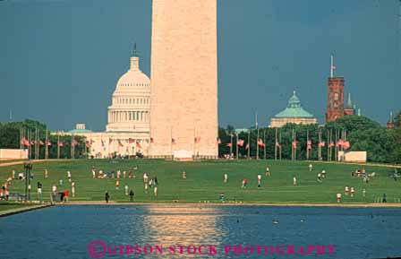 Stock Photo #8717: keywords -  attraction bright capitol columbia dc destination district horz mall monument monuments national of pond pool pools reflecting smithsonian tall tourist travel us washington water