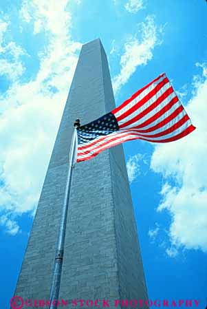 Stock Photo #8721: keywords -  american americana attraction capitol columbia dc district flag granite monument monuments national obelisk of patriot patriotic patriotism point pointed rock shape stone tall tourist tower usa vert washington