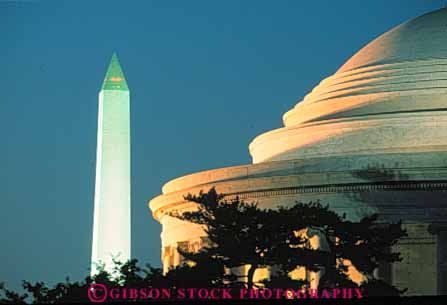 Stock Photo #8734: keywords -  and architecture attraction capitol columbia column columns contrast contrasting dark dc design different district dusk evening greek horz illuminate illuminated jefferson lighting lights memorial monument monuments national night of pillar pillars rock stone sunset tourist usa washington