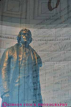 Stock Photo #8736: keywords -  architecture attraction capitol columbia column columns dc design district double exposure greek interior jefferson memorial monuments national of pillar pillars quote quotes rock statue statues stone tourist usa vert washington word words writing writings