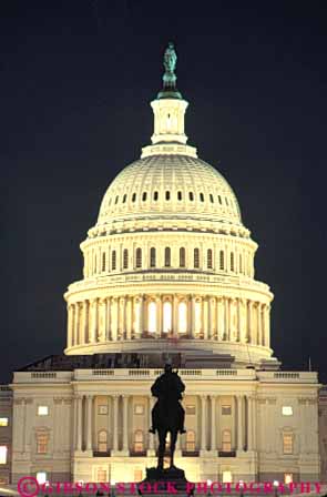 Stock Photo #8745: keywords - america american americana architecture building buildings capitol capitols columbia dark dc design district dome domes dusk evening federal government headquarters illuminate lighted lights national night of office states united us usa vert washington