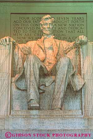Stock Photo #8786: keywords -  abraham architecture attraction classic columbia dc destination display district double exposure greek lincoln memorial monument monuments museums of public statue stone tourist travel vert washington words