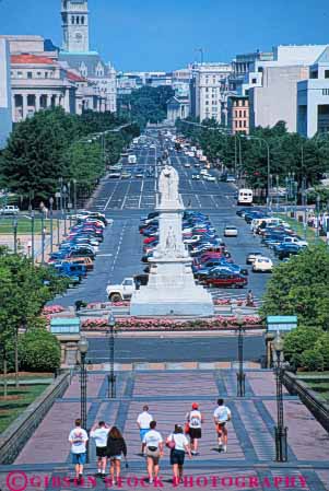 Stock Photo #8846: keywords -  along architecture avenue building buildings capitol columbia dc destination district national oad of office offices pedestrians pennsylvania r street traffic travel usa vert view washington