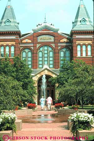 Stock Photo #8859: keywords -  attraction botanical castle columbia dc destination district enid garden gardens haupt of smithsonian tourist travel vert washington