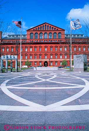 Stock Photo #8862: keywords - architecture attraction beyond brick building buildings columbia dc destination district enforcement law memorial museum museums national of officers tourist travel vert washington