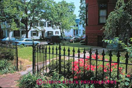 Stock Photo #8880: keywords - area building buildings capitol columbia community dc district hill home homes horz house houses in iron neighborhood neighborhoods of residence residential washington wrought
