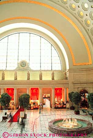 Stock Photo #8883: keywords -  arch architecture attraction columbia dc design destination district interior lobbies lobby mall malls of plaza plazas renovate renovated restoration restore restored station tourist tra traditional union vel vert washington