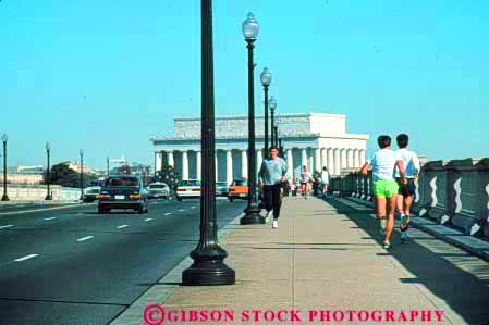 Stock Photo #8902: keywords -  arlington athletes athletic bridge columbia dc district exercise fitness health horz jog joggers jogging lincoln memorial of people recreation run runners running runs sport sports washington workout