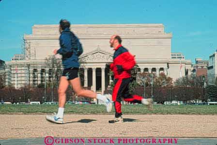 Stock Photo #8903: keywords -  athletes athletic blur blurred columbia dc district exercise fitness health horz jog jogging lincoln mall man memorial men motion move movement moving of pair people recreation run runners running runs sport sports two washington workout