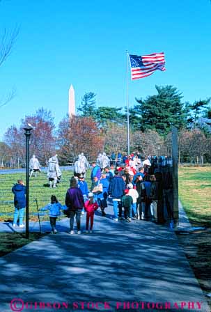 Stock Photo #8906: keywords -  armed attraction columbia commemorate commemorates commemorating dc dedicate dedicated district forces honor korean memorial memorials monument of soldier soldiers tourist vert veteran veterans war washington