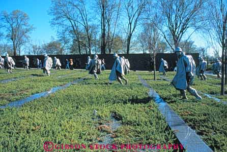 Stock Photo #8910: keywords -  armed attraction columbia commemorate commemorates commemorating dc dedicate dedicated district forces honor horz korean man memorial memorials metal monument of sculpture sculptures soldier soldiers statuary statue statues tourist veteran veterans war washington