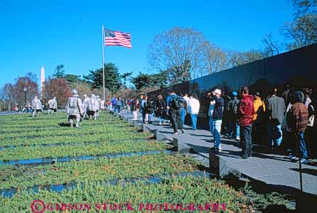 Stock Photo #8911: keywords -  armed attraction columbia commemorate commemorates commemorating dc dedicate dedicated district forces honor horz korean memorial memorials monument of people soldier soldiers tourist tourists travelers veteran veterans visitor visitors war washington