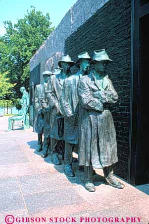 Stock Photo #8912: keywords -  attraction columbia commemorate commemorates commemorating dc dedicate dedicated delano depression destination district era fdr franklin honor memorial memorials metal monument of president presidential presidents roosevelt sculpture statuary statue statues tourist travel vert washington