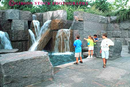 Stock Photo #8918: keywords - attraction child children columbia commemorate commemorates commemorating dc dedicate dedicated delano destination district fdr fountain franklin fun honor horz kid kids memorial memorials metal monument of play president presidential presidents roosevelt sculpture sculptures statuary statue statues summer tourist travel washington