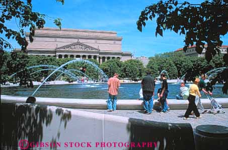 Stock Photo #8935: keywords -  art arts attraction columbia dc destination display district fountain galleries gallery horz museum museums national of people public smithsonian summer tourist travel washington