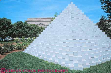 Stock Photo #8937: keywords -  angle art arts attraction block blocks columbia cube cubes dc destination display district galleries gallery geometric geometrical geometry horz museum museums national of pile public pyramid pyramids right sculpture sculptures smithsonian square squares stack tourist travel washington